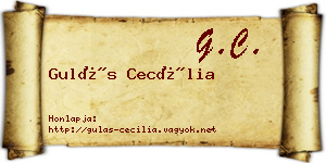Gulás Cecília névjegykártya